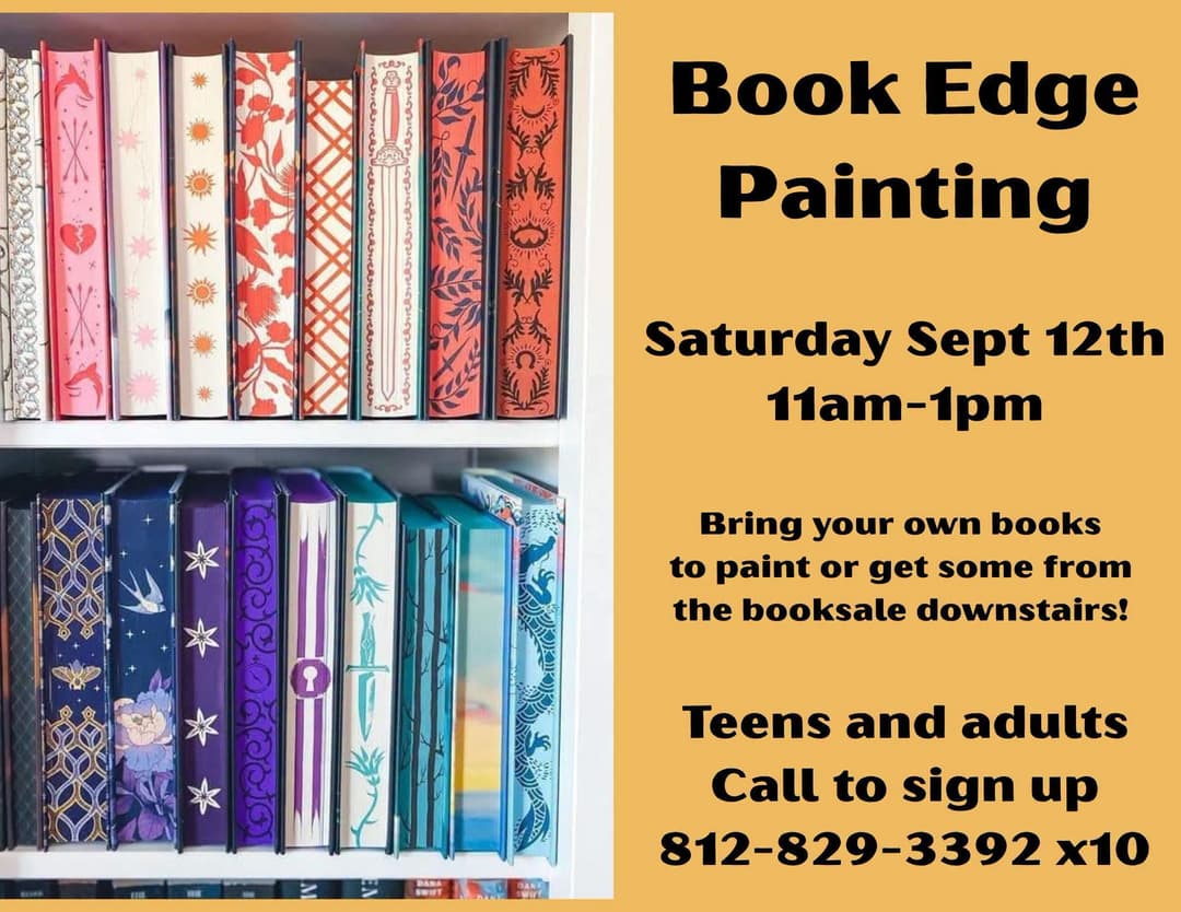 flyer for book edge painting class