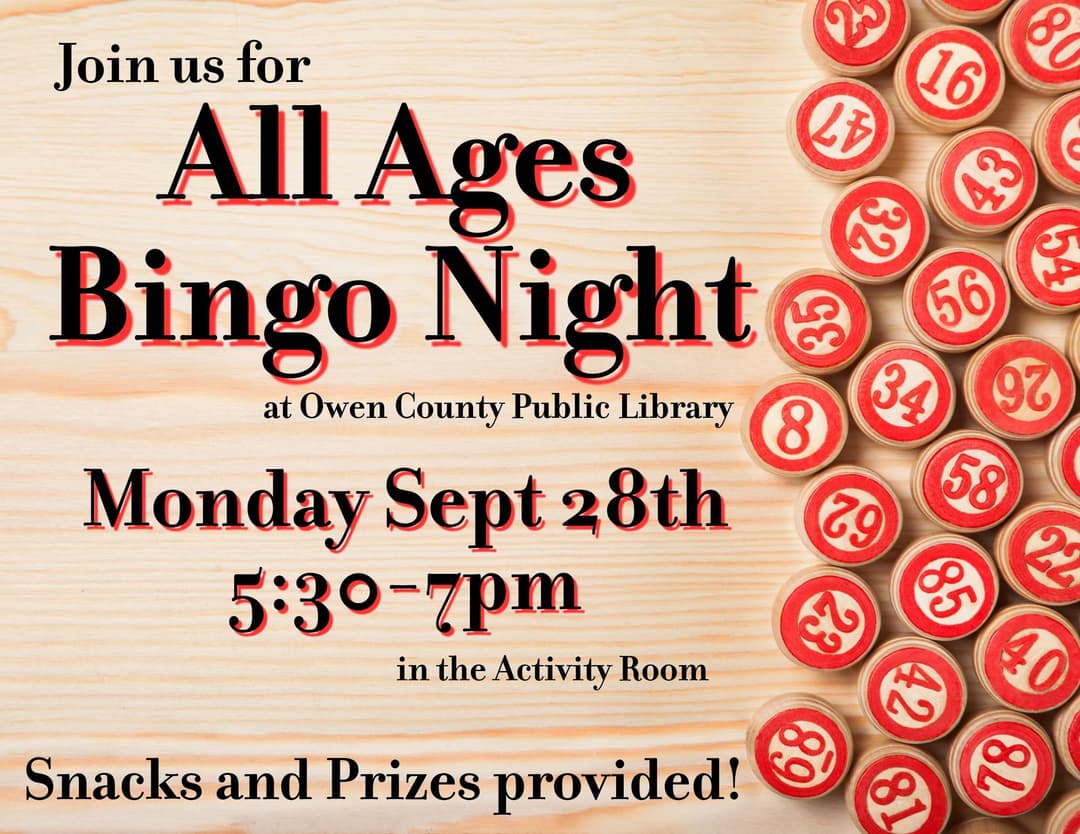flyer for all ages bingo night