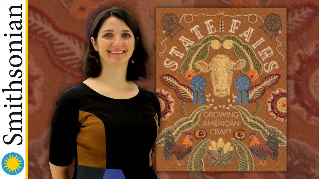 Image of Author Mary Savig standing in front of her book State Fairs. Author talk on June 3rd at 2:00pm