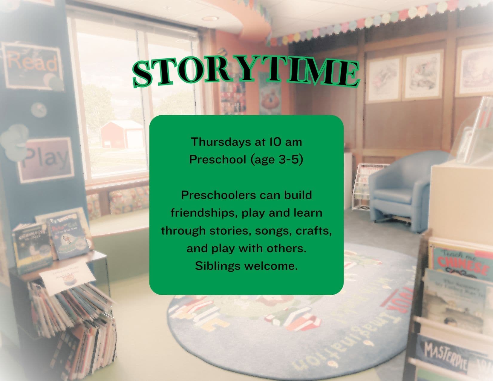 flyer for preschool storytime